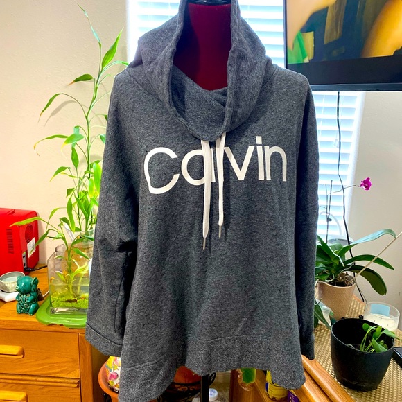 Calvin Klein Tops - Calvin Klein Drawstring Cowl Neck Pullover Hi-Lo Sweater